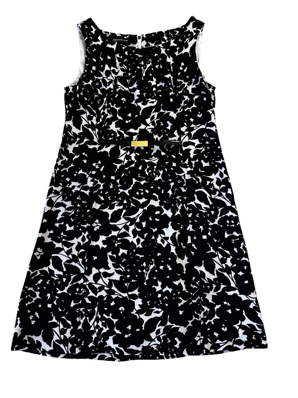 Jones New York Black and White Floral Dress